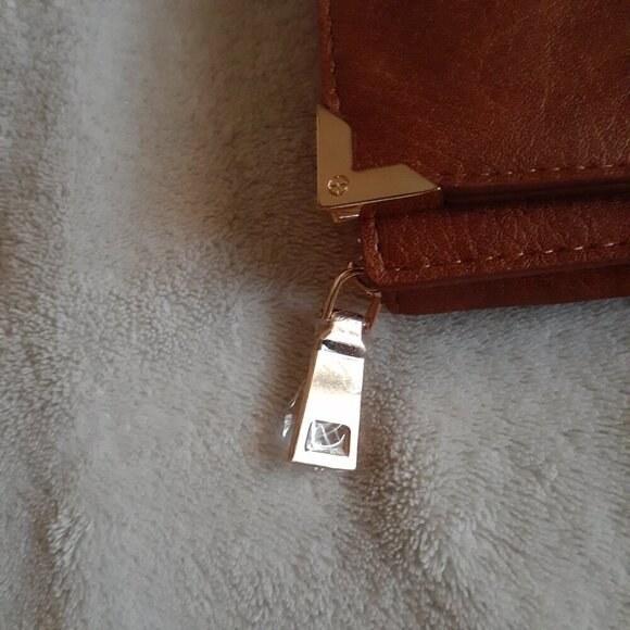 Urban Expressions Brown Vegan Leather Crossbody Wallet Bag - Picture 6 of 15